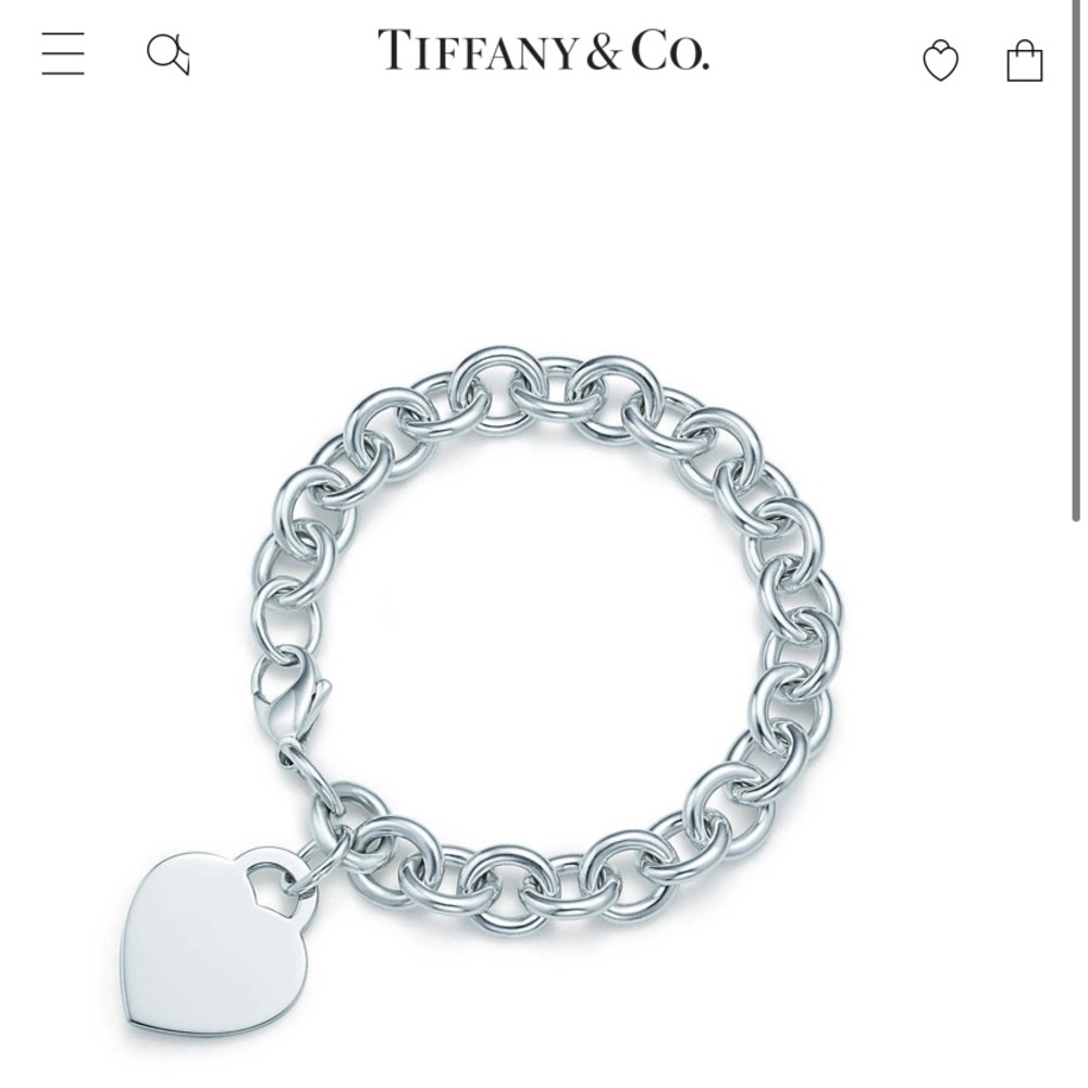 Tiffany and Co heart tag charm bracelet